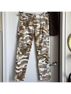 Y2K AESTHETIC HIDDEN CULT CAMO CARGO PANTS